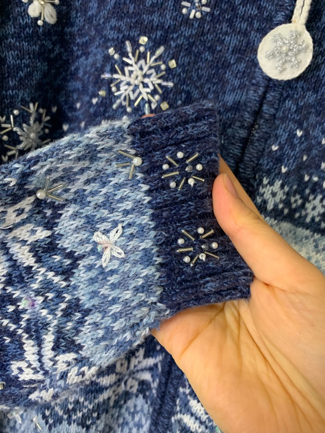 Tiara 티아라 크리스마스 눈꽃 가디건 상품이미지7