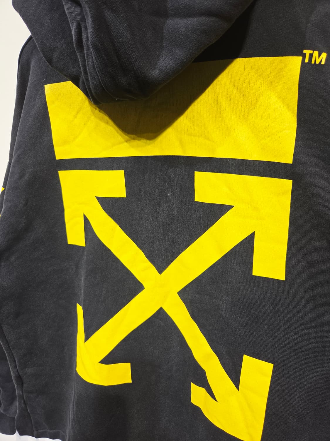 오프화이트 디아고날 애로우 후드티 블랙 상품이미지7