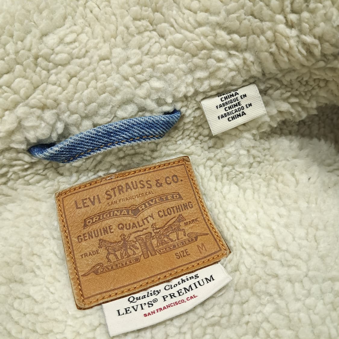 CL272 M 리바이스 빅E 데님 쉐르파 라이트블루 자켓 아우터 상품이미지4