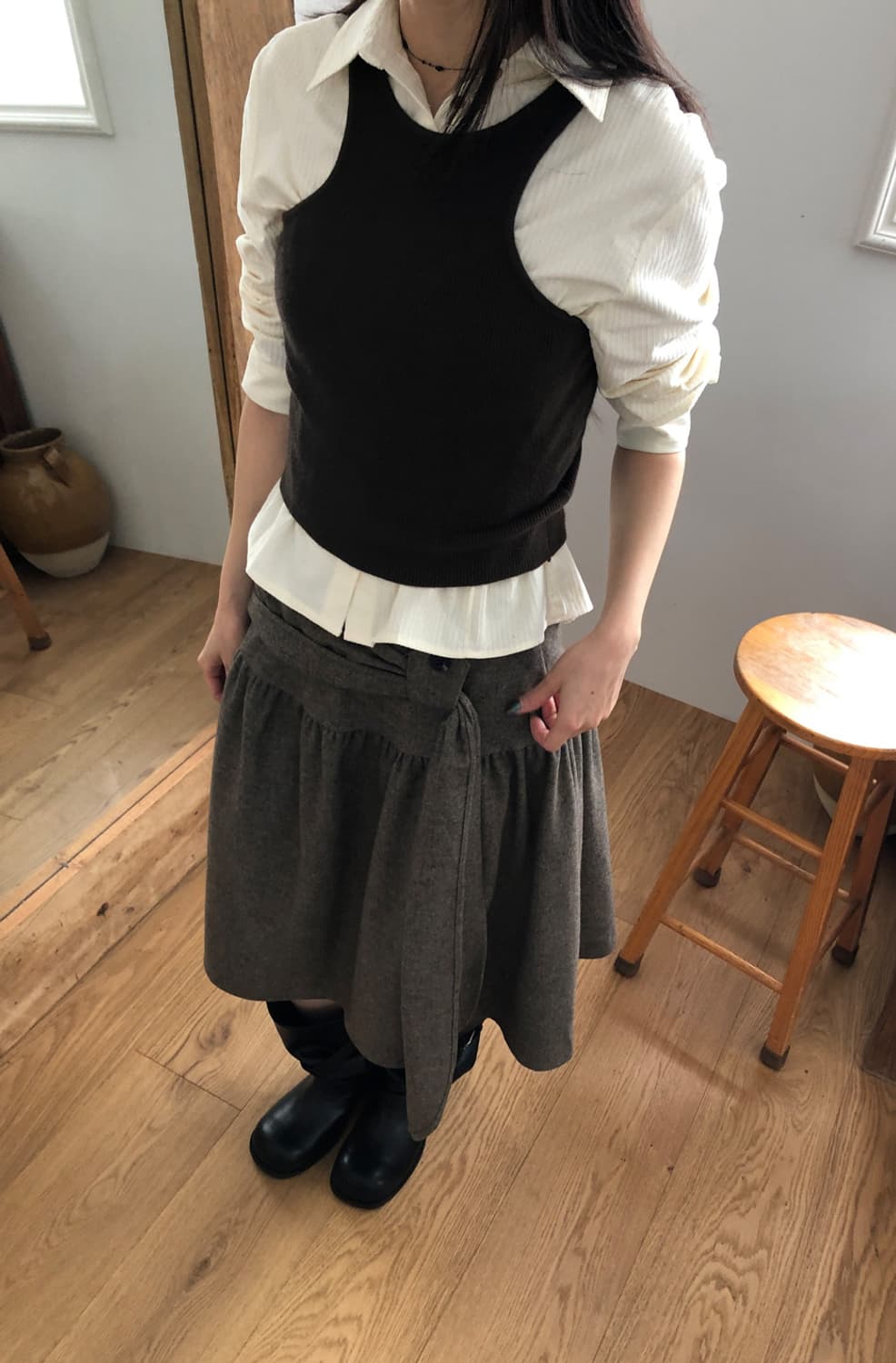 릿킴 코듀로이 셔츠 아이보리 상품이미지1