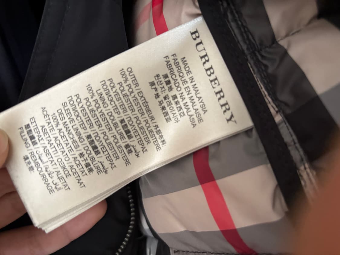 버버리 롱패딩 xs 급처 상품이미지7