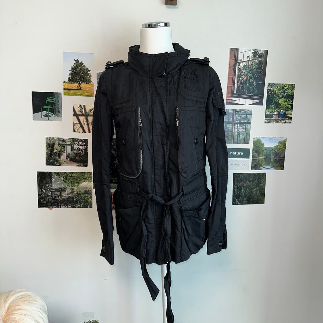 Black y2k silt zipper jacket 상품이미지4