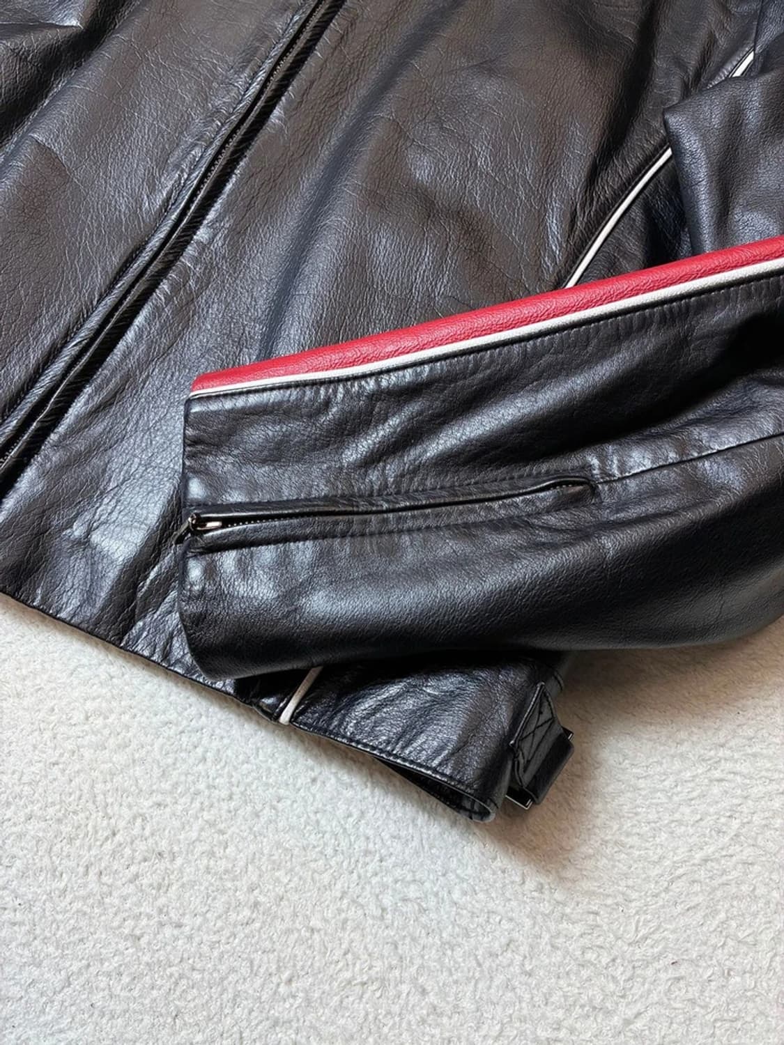 휠라 00's 레드 라인 소가죽 레이싱 자켓 PN6647 상품이미지5