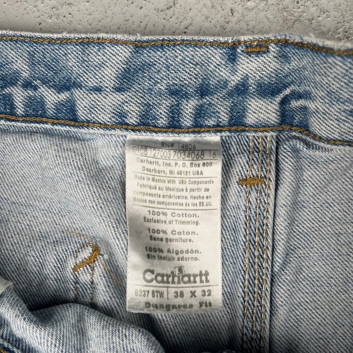 빈티지 칼하트 카펜터 데님 팬츠 B237 상품이미지4