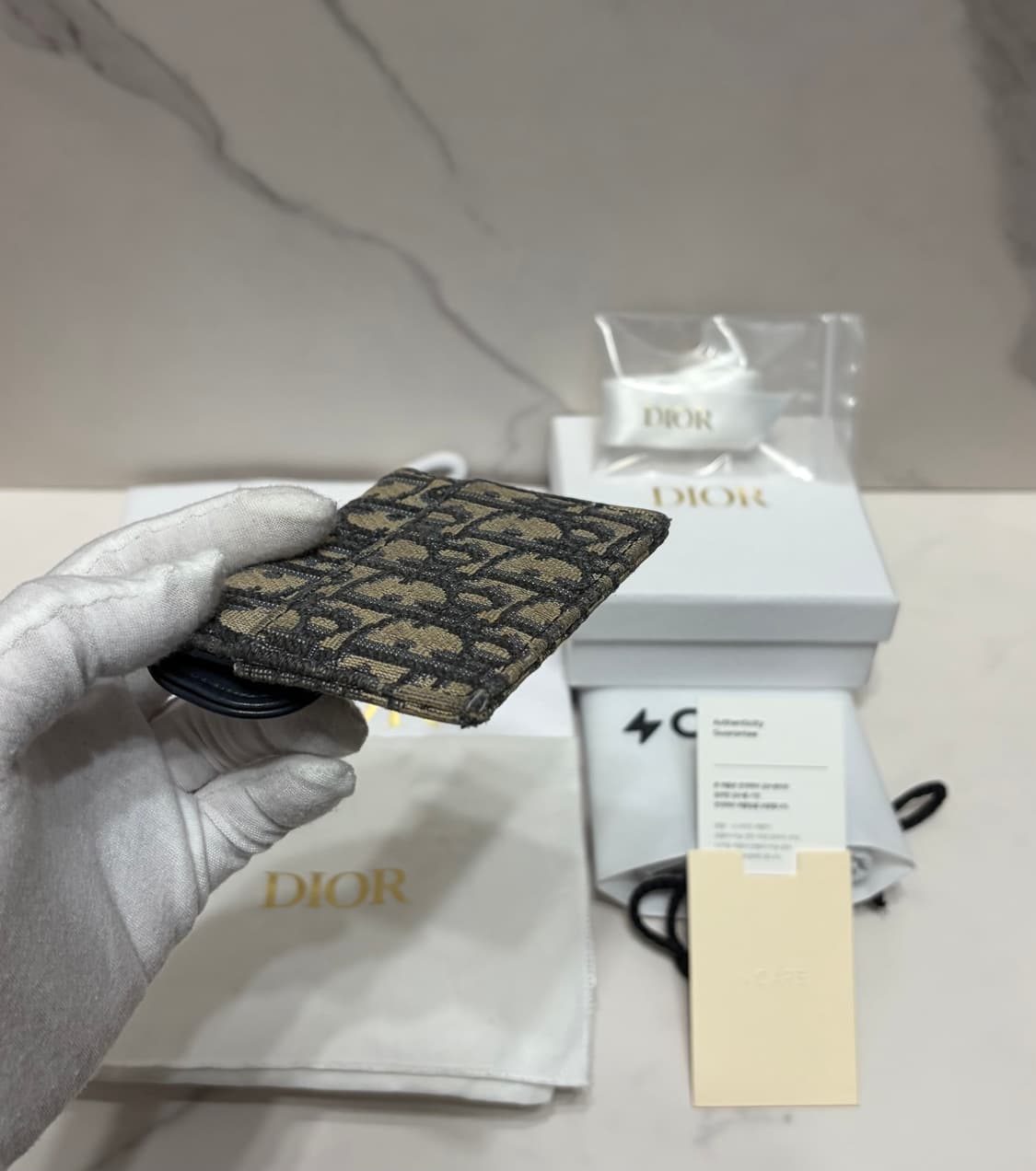 [정품] 디올 오블리크 새들 슬림 카드지갑 번개케어 상품이미지6
