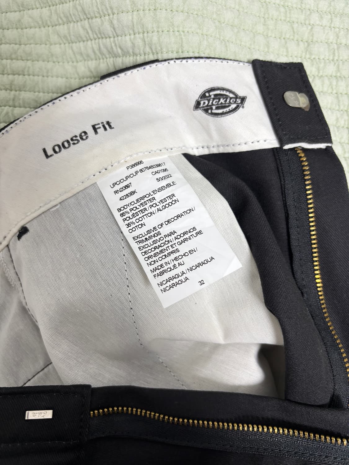 디키즈 dickies 42283 루즈핏 워크쇼츠 블랙 상품이미지4