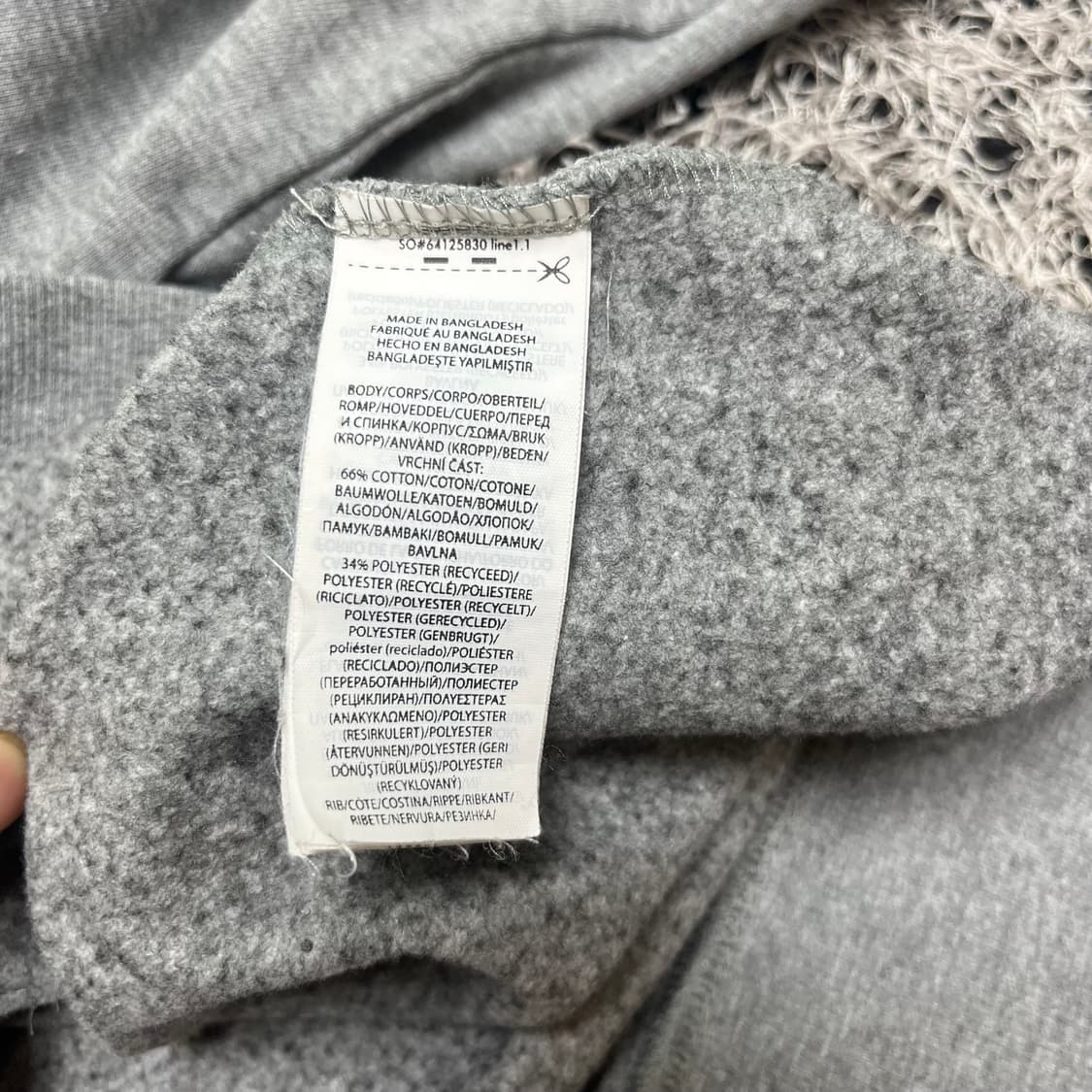 폴로 그레이 스웻 후드티 상품이미지4