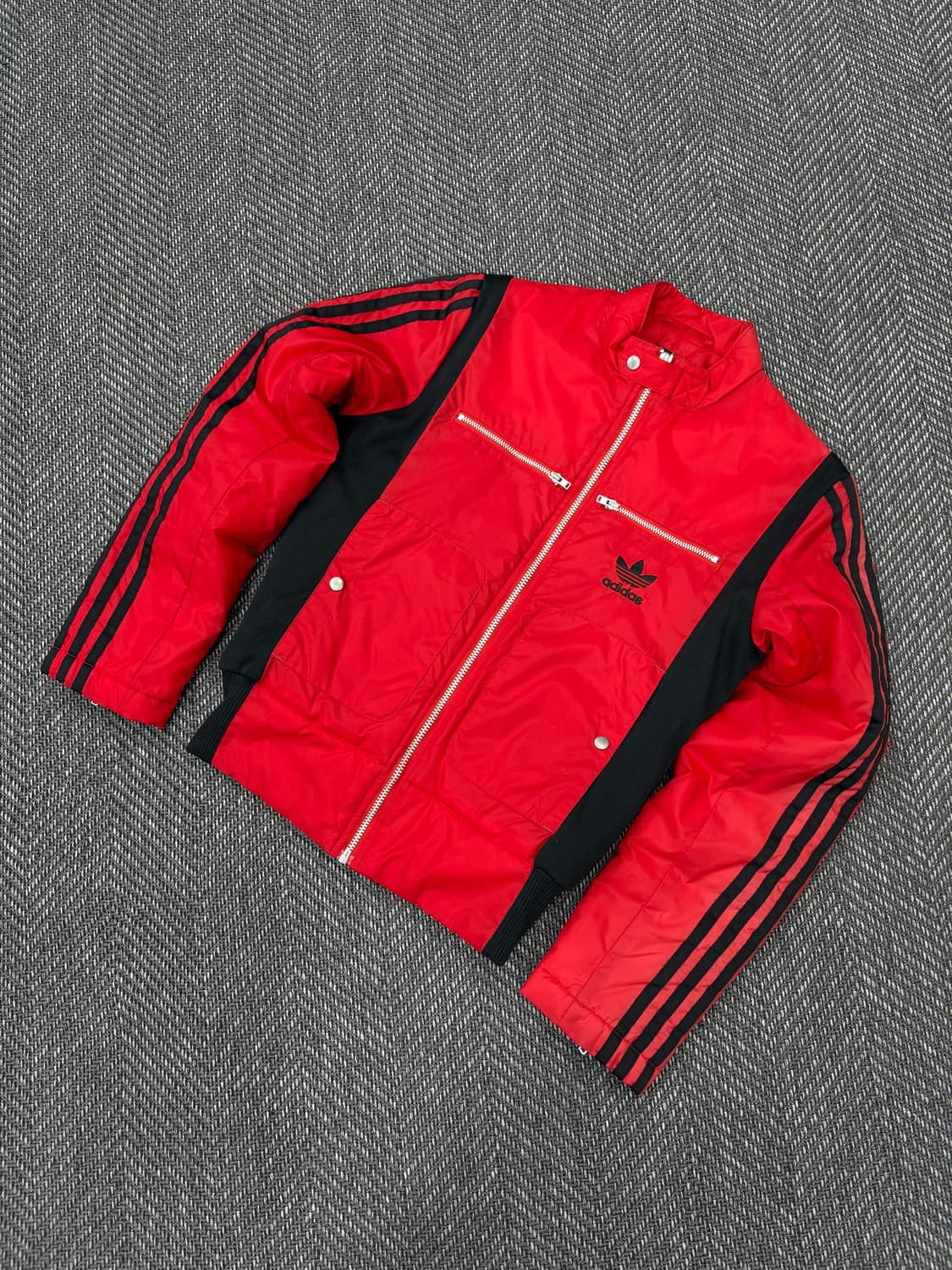 아디다스 삼선 트랙 패딩 레드 상품이미지1