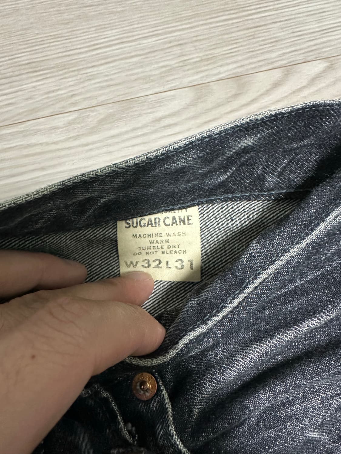 슈가케인 1947H 블랙 워싱 데님 레귤러 스트레이트 상품이미지6