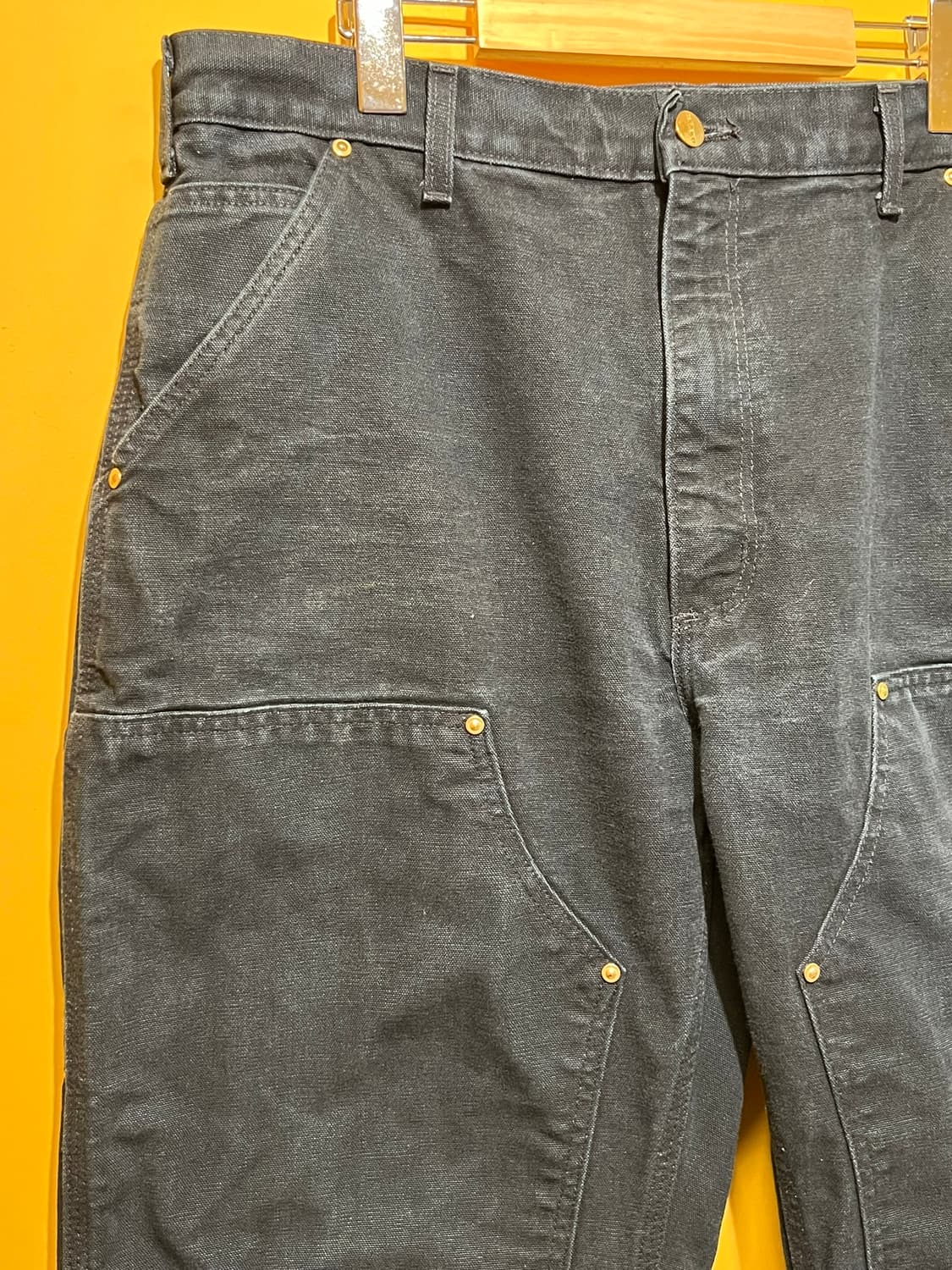 [36x32] 칼하트 USA 워크팬츠 더블니 B01 블랙 빈티지 페이드 상품이미지5