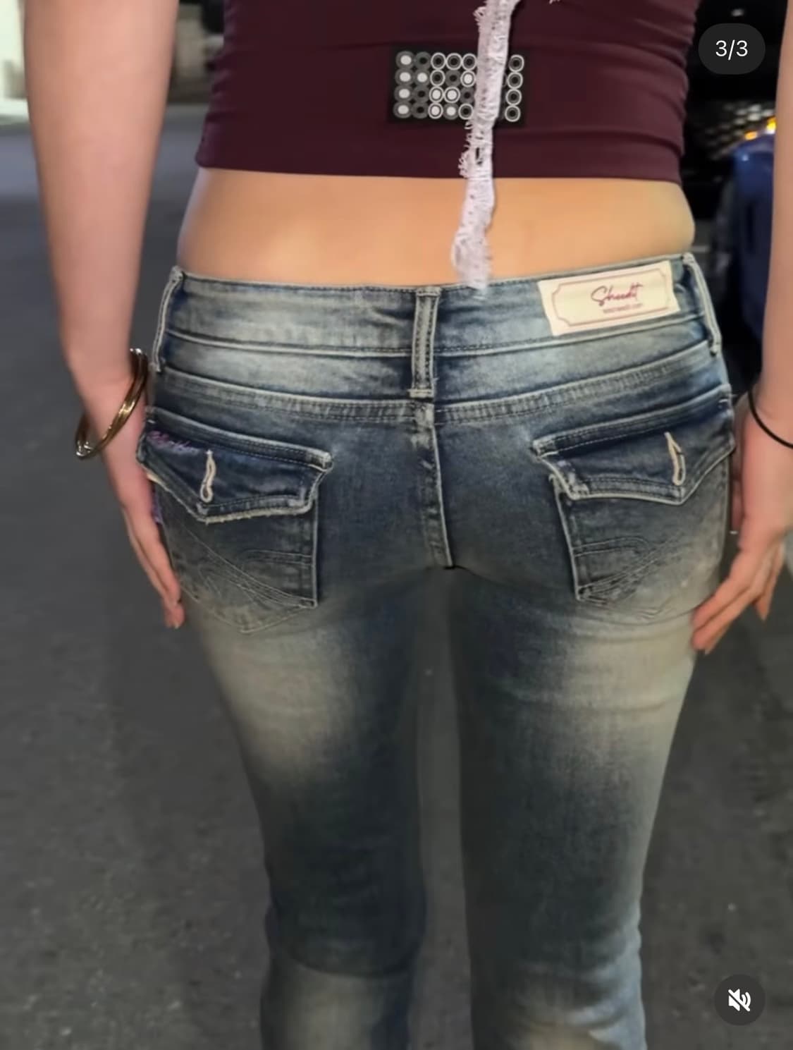 sheedit 쉬에딧 빈티지 로우라이즈진 xs 상품이미지1