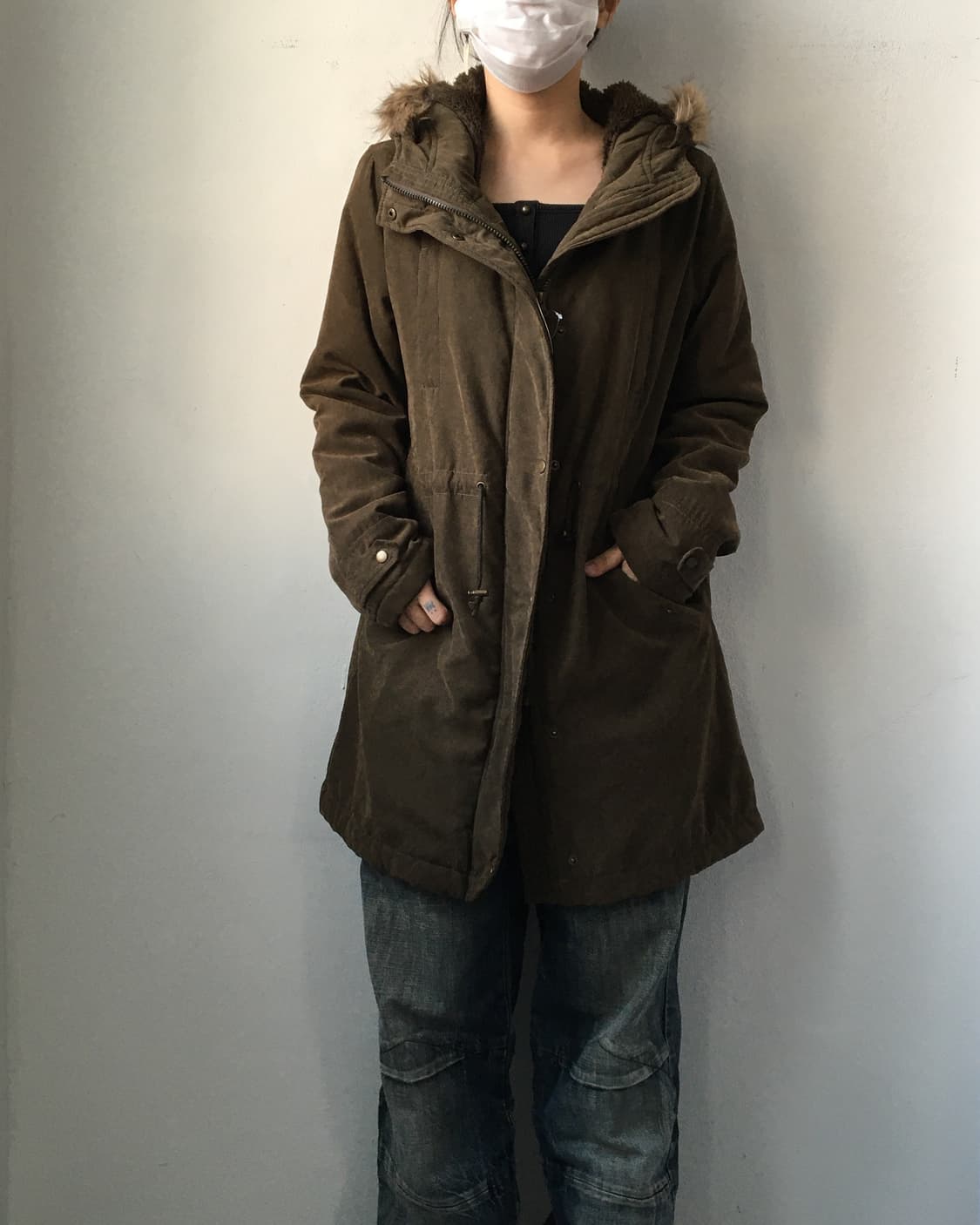 Fake fur hood filed jacket 상품이미지9