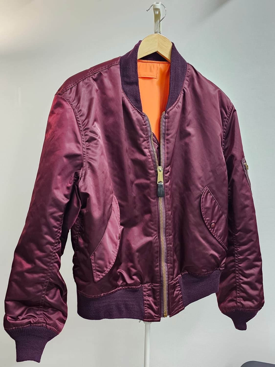 MA-1 빈티지 자켓 와인컬러 상품이미지1