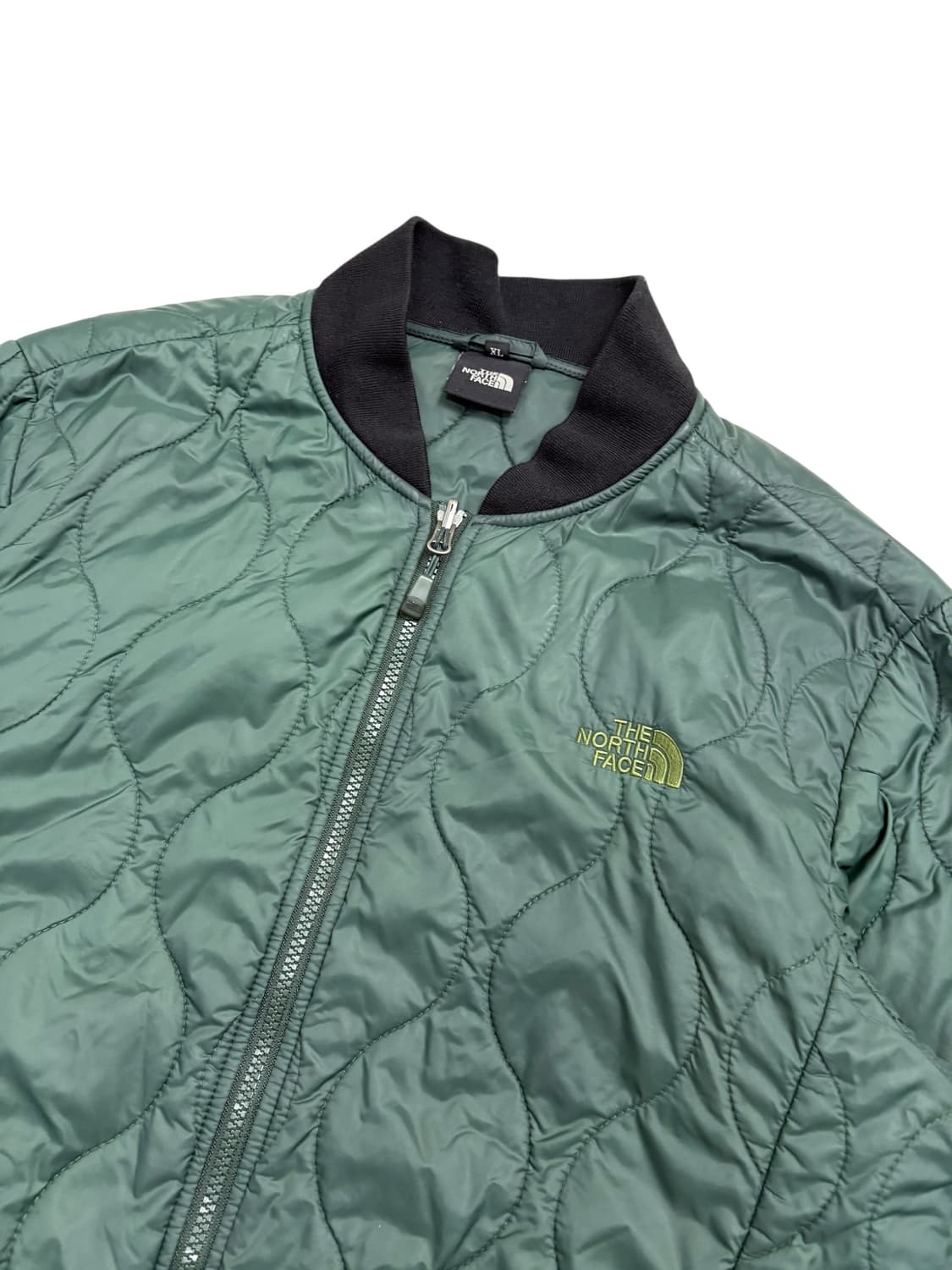 노스페이스 퀼팅 집업 경량 패딩 카키 상품이미지6