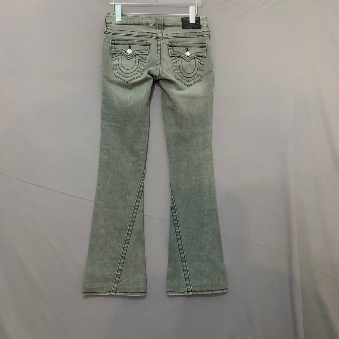 25인치 트루릴리전 디스코 조이 큐빅 흑청 부츠컷 스판 데님 청바지 상품이미지2