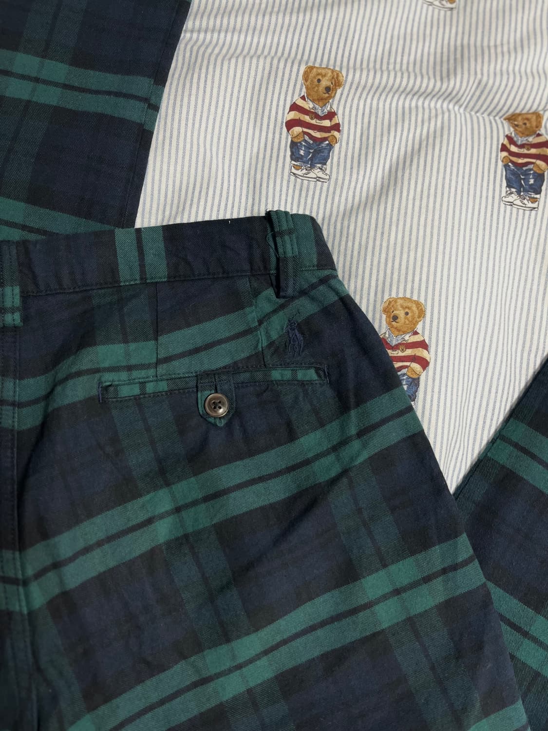 (미착용) 폴로 랄프로렌 타탄 체크 치노 팬츠 블랙와치 30인치 상품이미지8