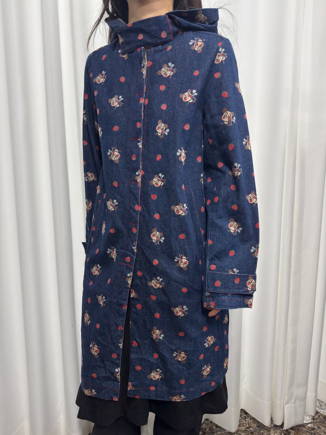 lovers house printjng denim hood jacket 상품이미지3