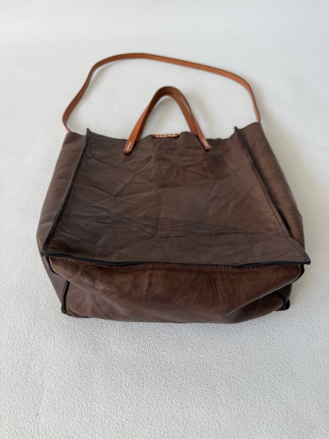 Pre owned 레더 토트 숄더백 상품이미지4