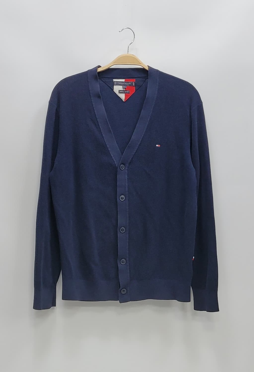 TOMMY HILFIGER 타미힐피거 브이넥 가디건 / 남 L 네이비
 상품이미지1