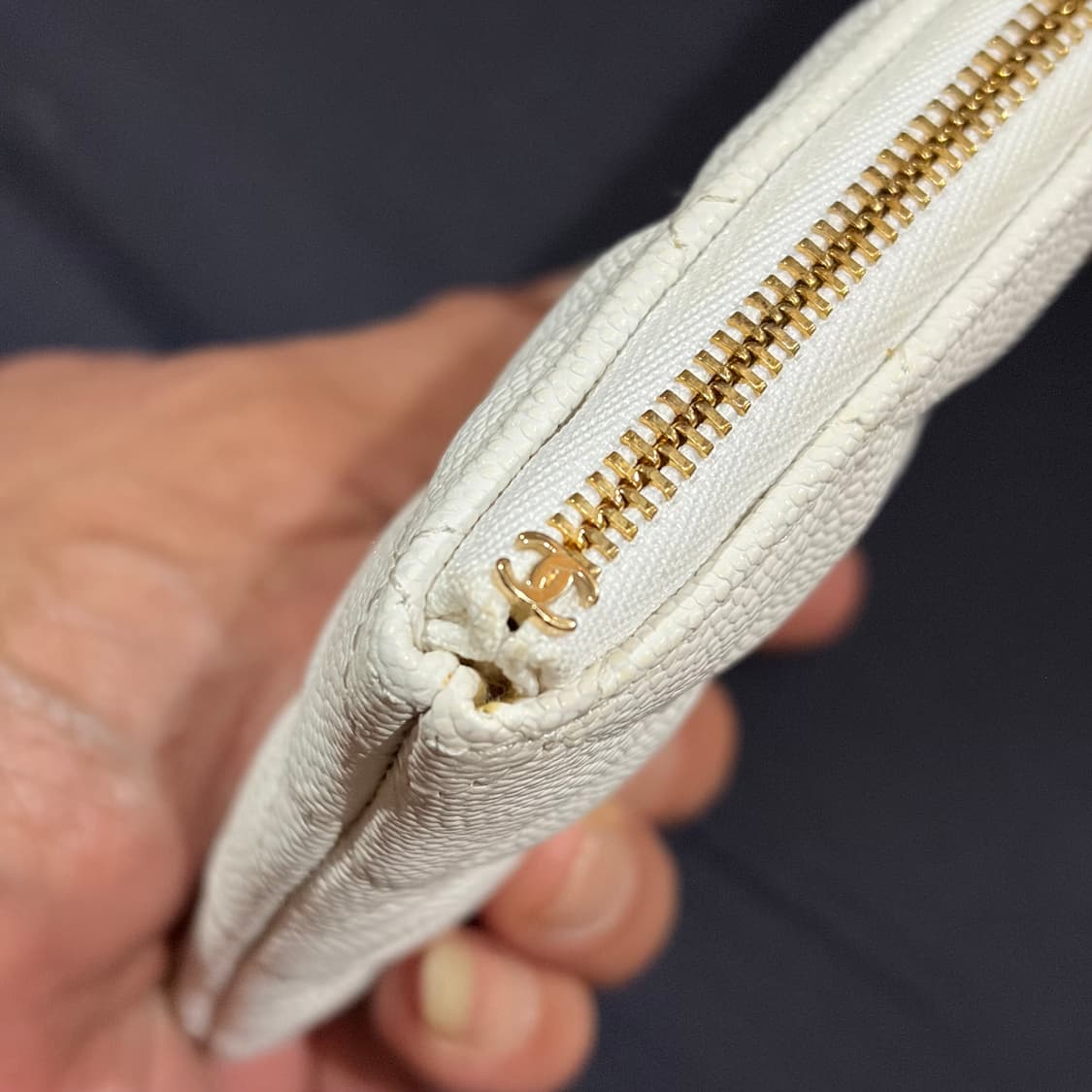 샤넬/화이트캐비어스몰파우치/S 상품이미지7