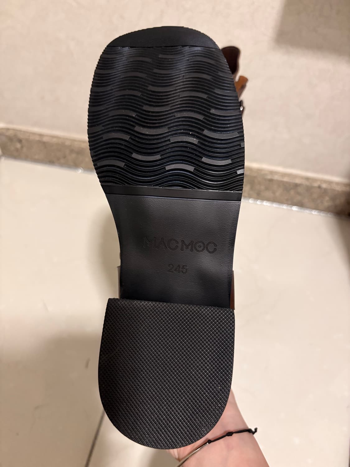 마크모크 청키스트릿미들부츠 5cm 브라운 상품이미지5
