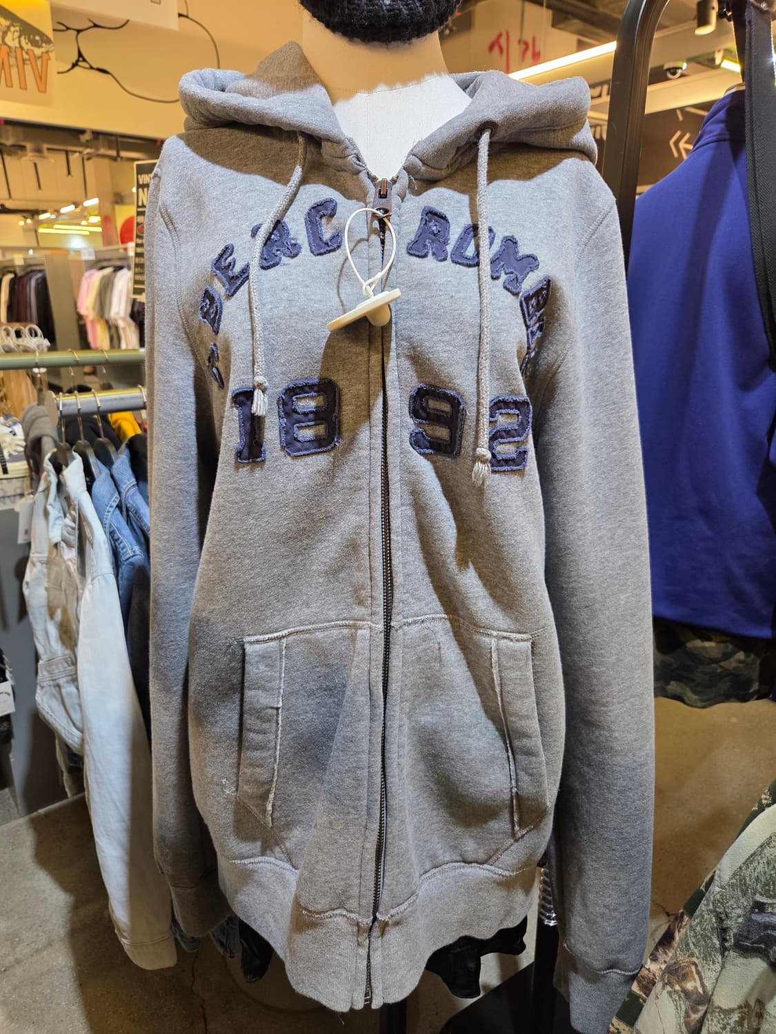 아베크롬비 그레이 오버핏 후드집업 상품이미지6