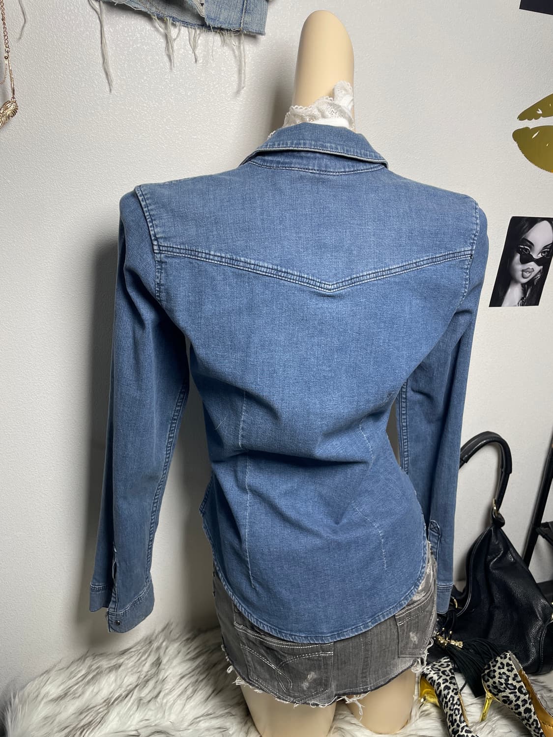 여성 데님 셔츠 상품이미지3