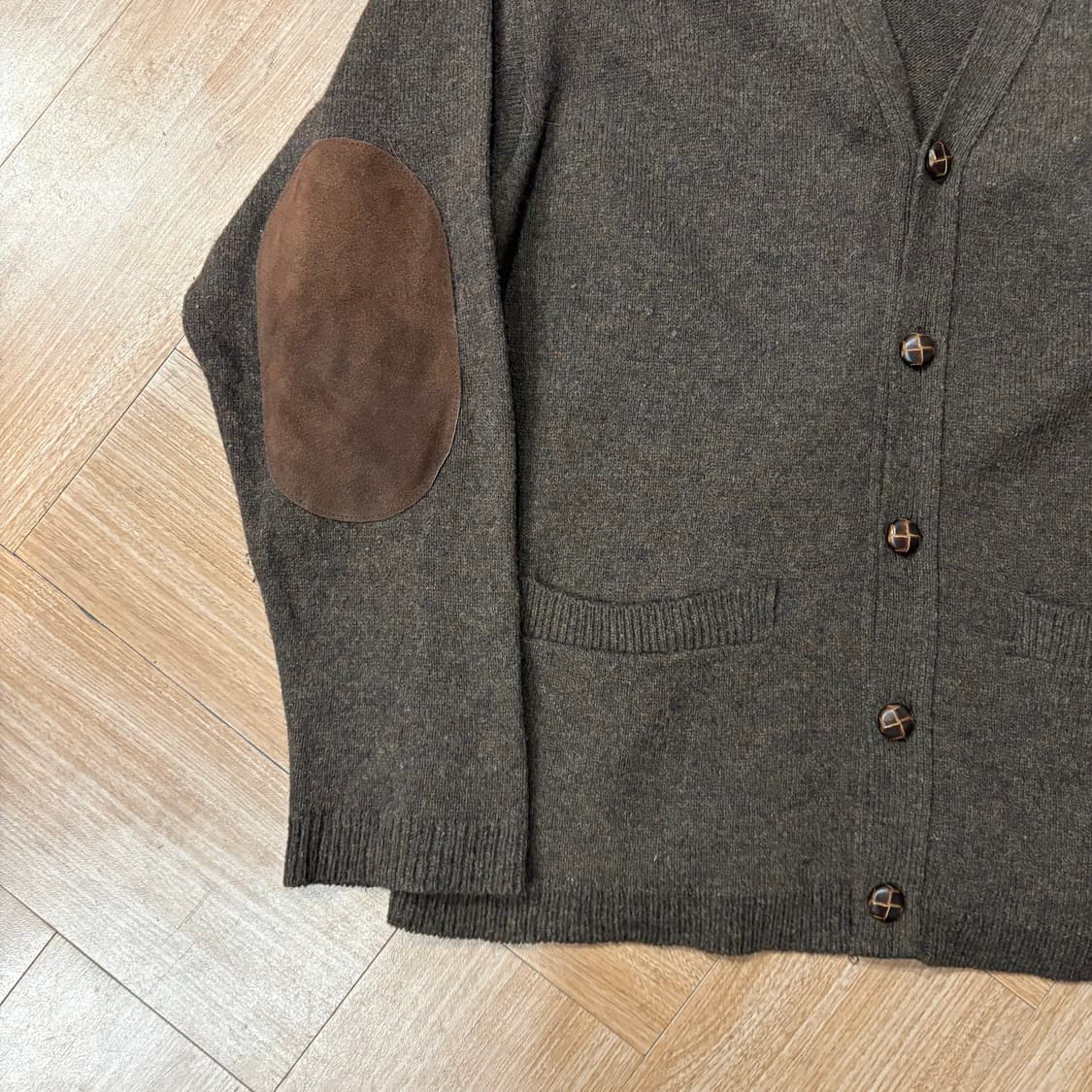 에디바우어 엘보패치 울 카디건 상품이미지3