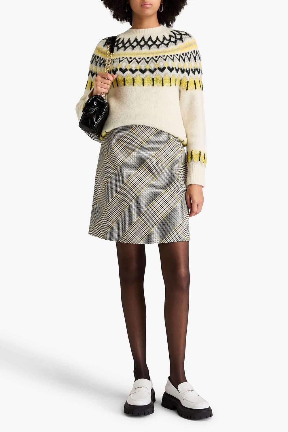 3) 마쥬 메탈릭 자카드 니트 스웨터 아이보리 상품이미지9