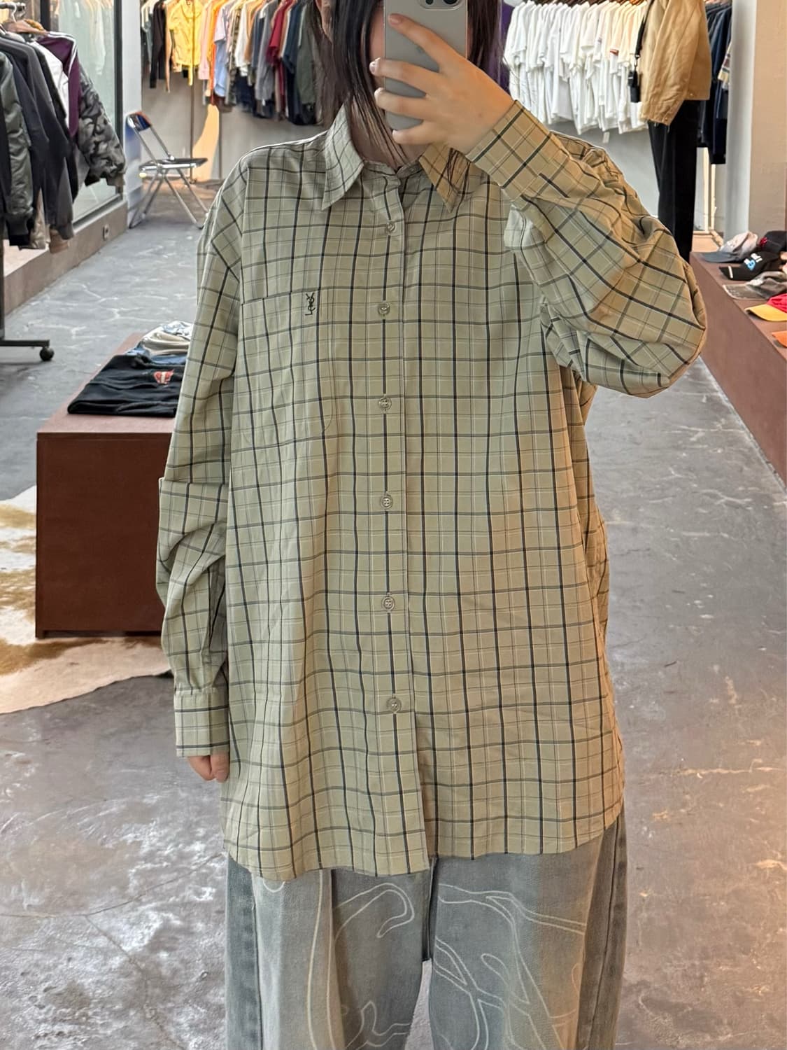 입생로랑 체크 셔츠 H3012 상품이미지1