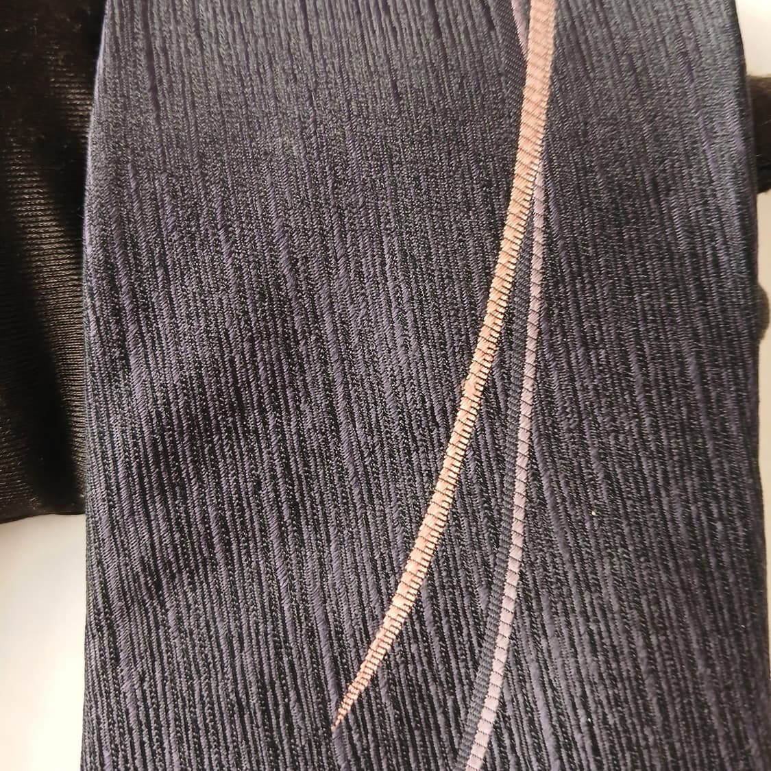 발망 실크 다크 퍼플 넥타이 8.9cm A+등급 A19634 상품이미지8