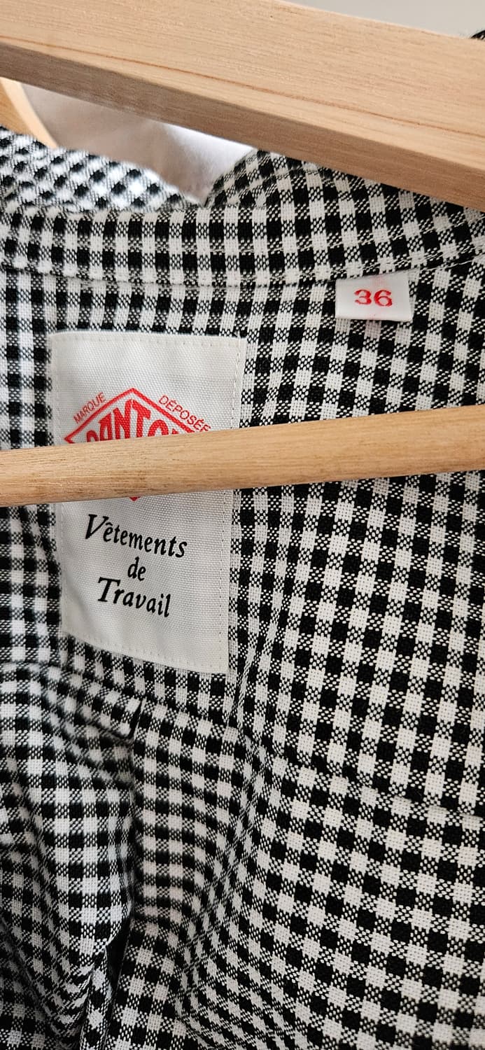 단톤 쿨맥스 깅엄체크 셔츠 36 상품이미지6