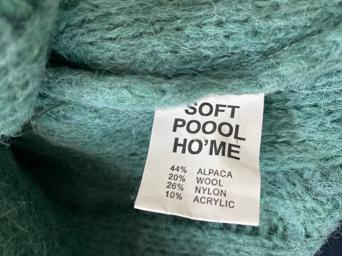 ho'me 케이블 알파카 니트 스웨터 민트 상품이미지4