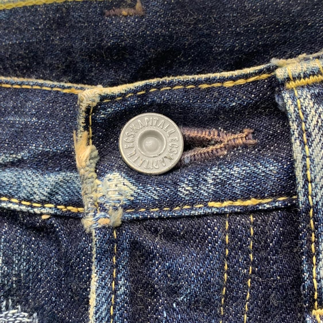 캐피탈 진청 디스트레스 워시드 데님팬츠  상품이미지5