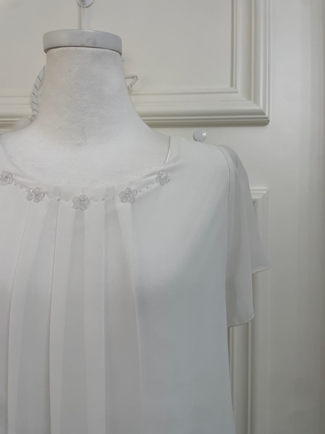 pure white crystal flower lace layer blo 상품이미지6