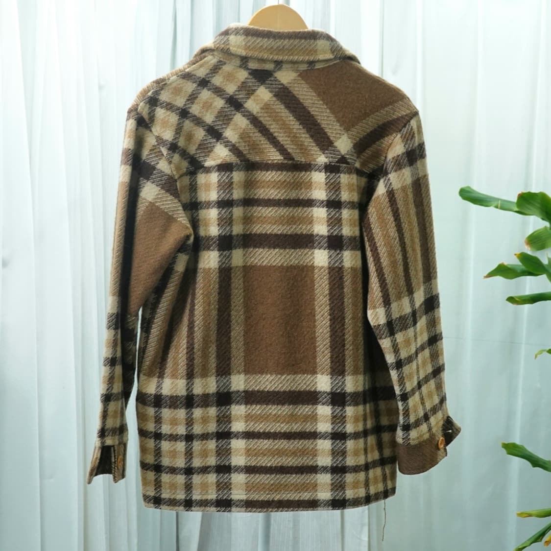 빈티지 헤비울 하이넥 체크 셔츠자켓 1840 상품이미지3