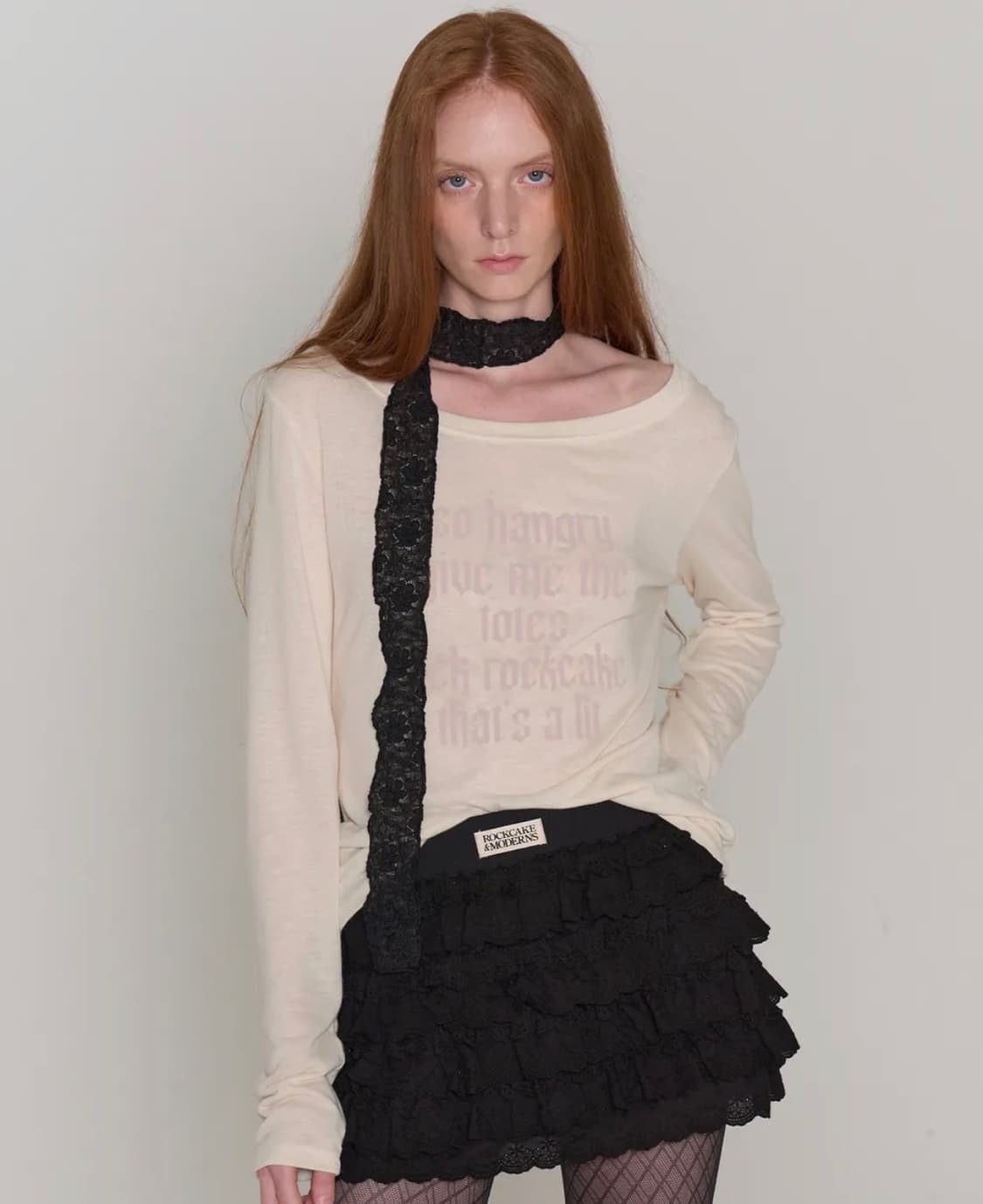 락케이크 Funk Mesh Top - Cream 상품이미지1