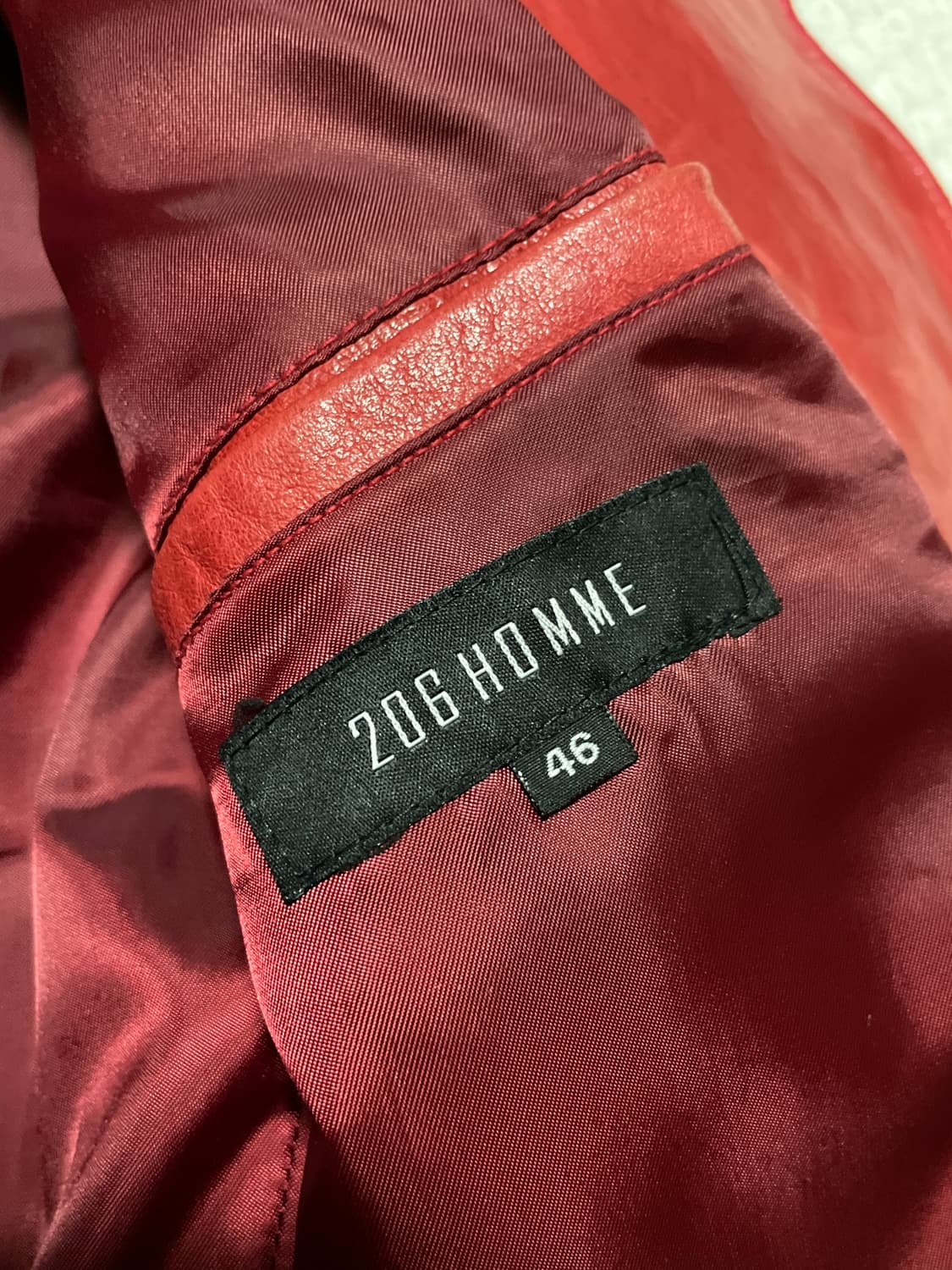 [46] 206옴므 웨스턴 무드 쉽스킨 양가죽 절개 레더 자켓 상품이미지9