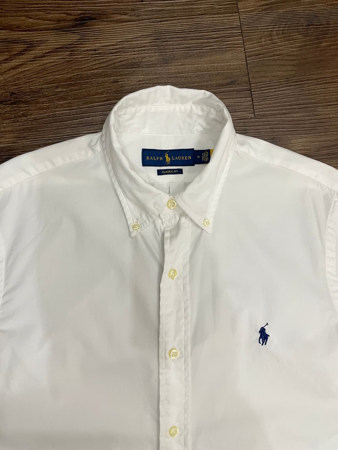 폴로 화이트 클래식핏 브러시드 포플린 셔츠 상품이미지2