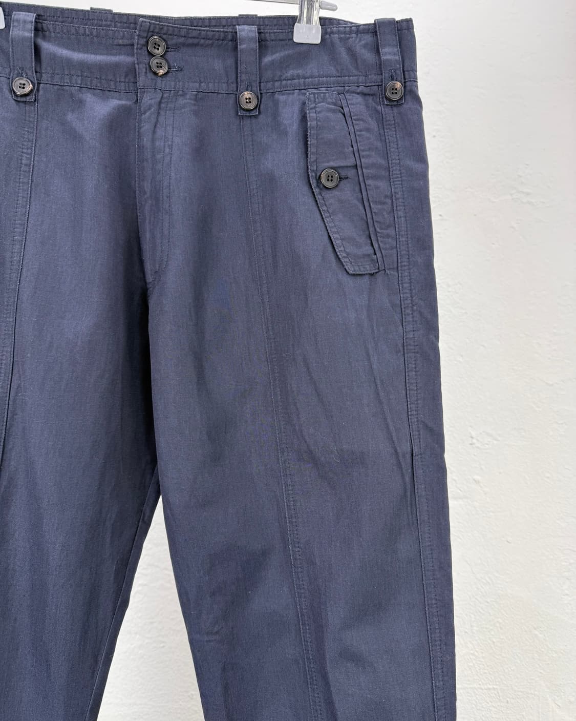 드리스 반 노튼 네이비 본디지 치노 코튼 팬츠 상품이미지3