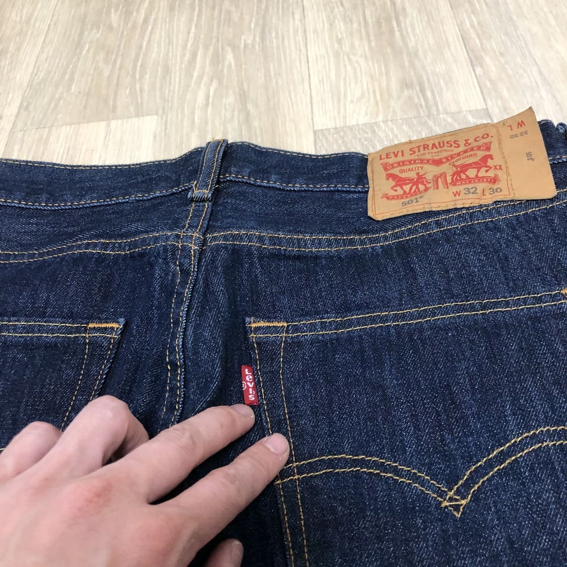 (31) 리바이스 Levi's 501 스트레이트핏 중청 원워시드 데님 상품이미지8