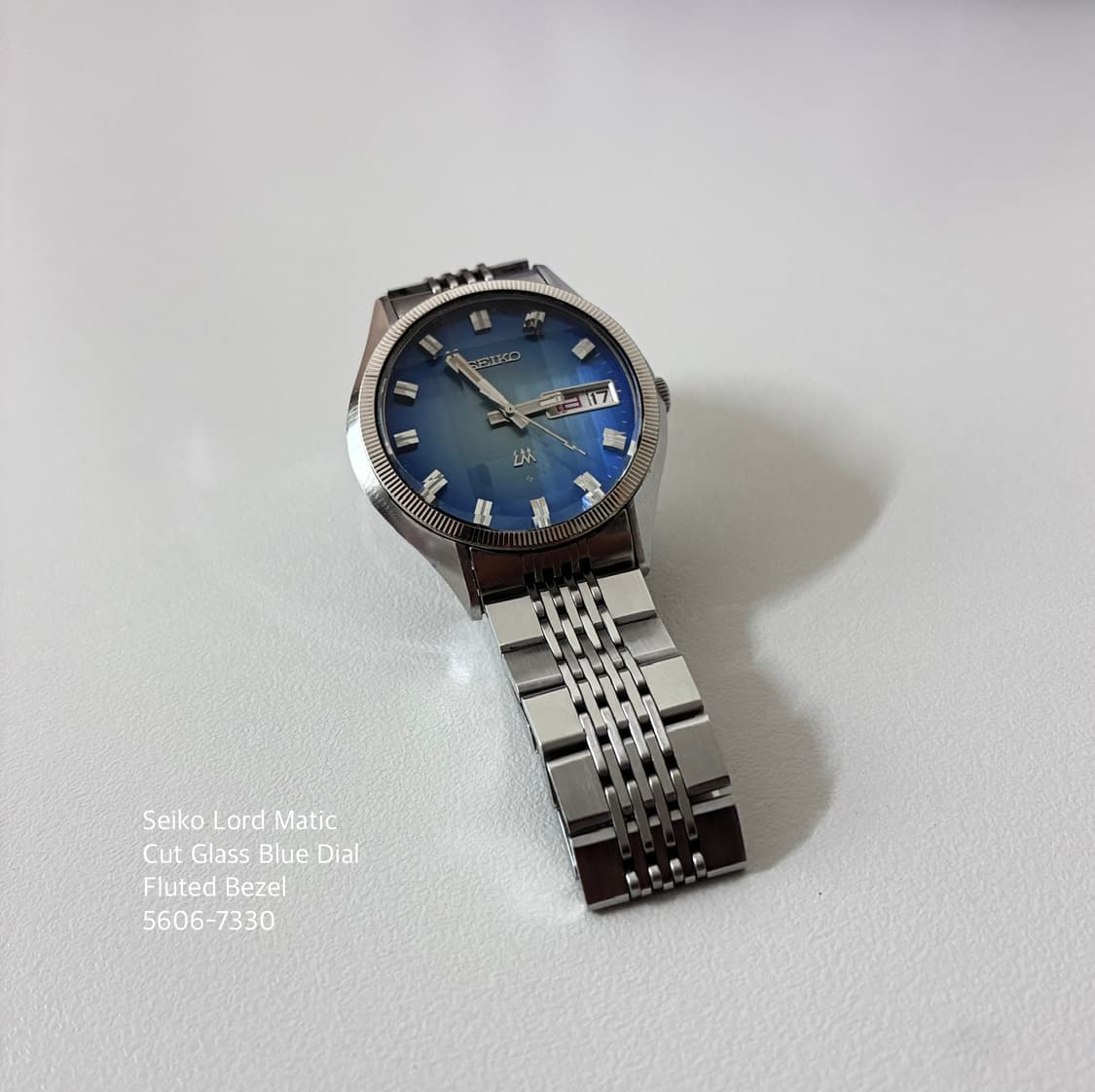 Seiko Lord Matic Cut Glass Blue Dial 상품이미지2
