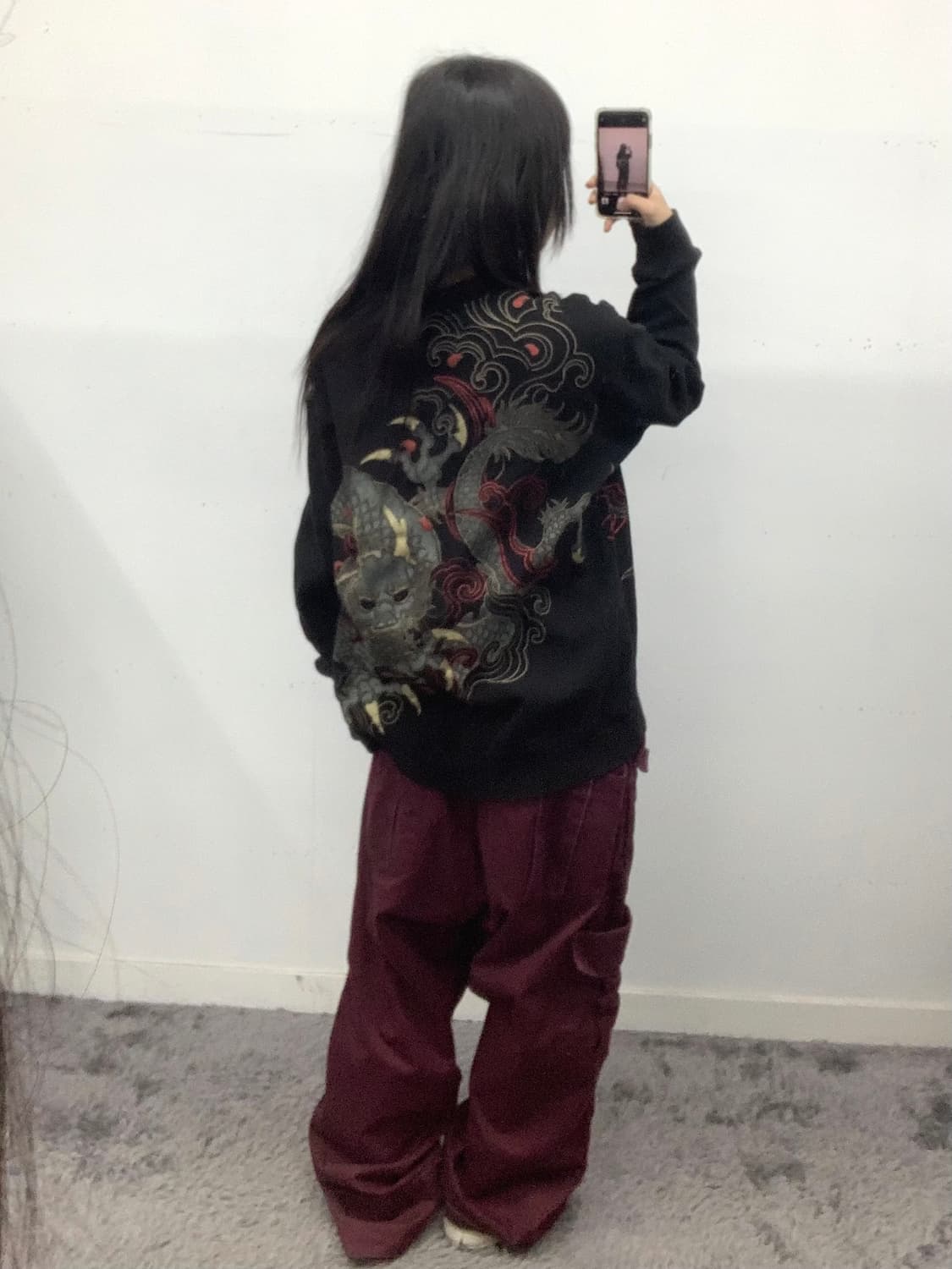 재패니즈 드래곤 프린팅 맨투맨 상품이미지1