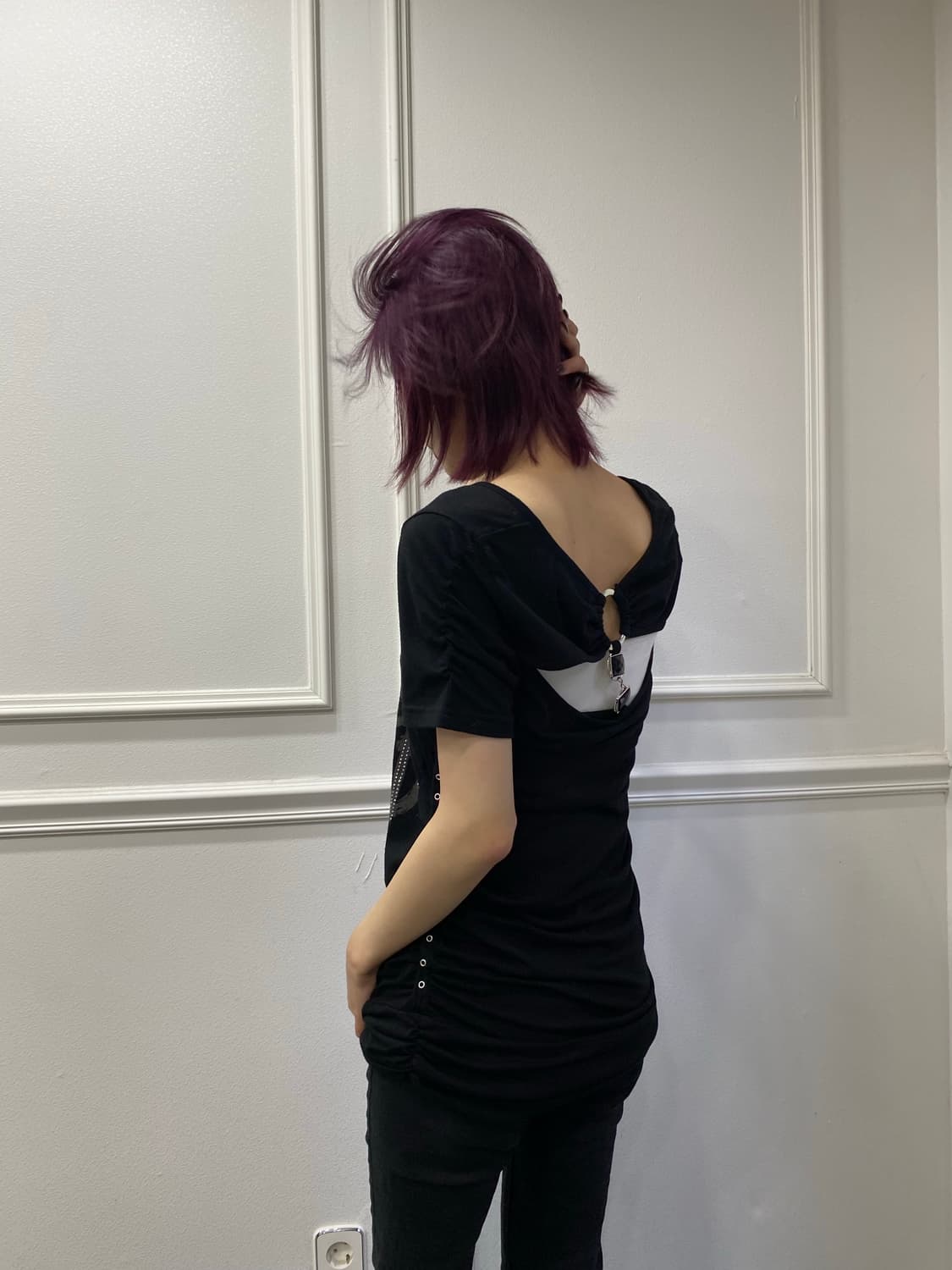 2000s Mood Eyelet shirring Tee 펑크 상품이미지8