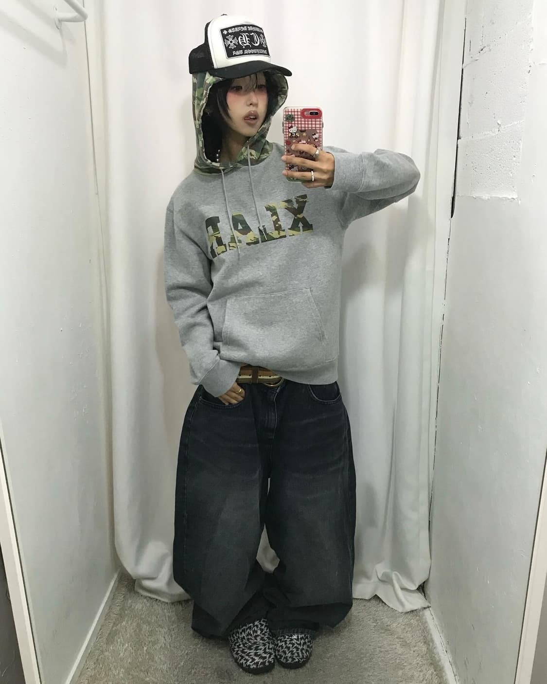 X-Large Camouflage Detail Hoodie 상품이미지2