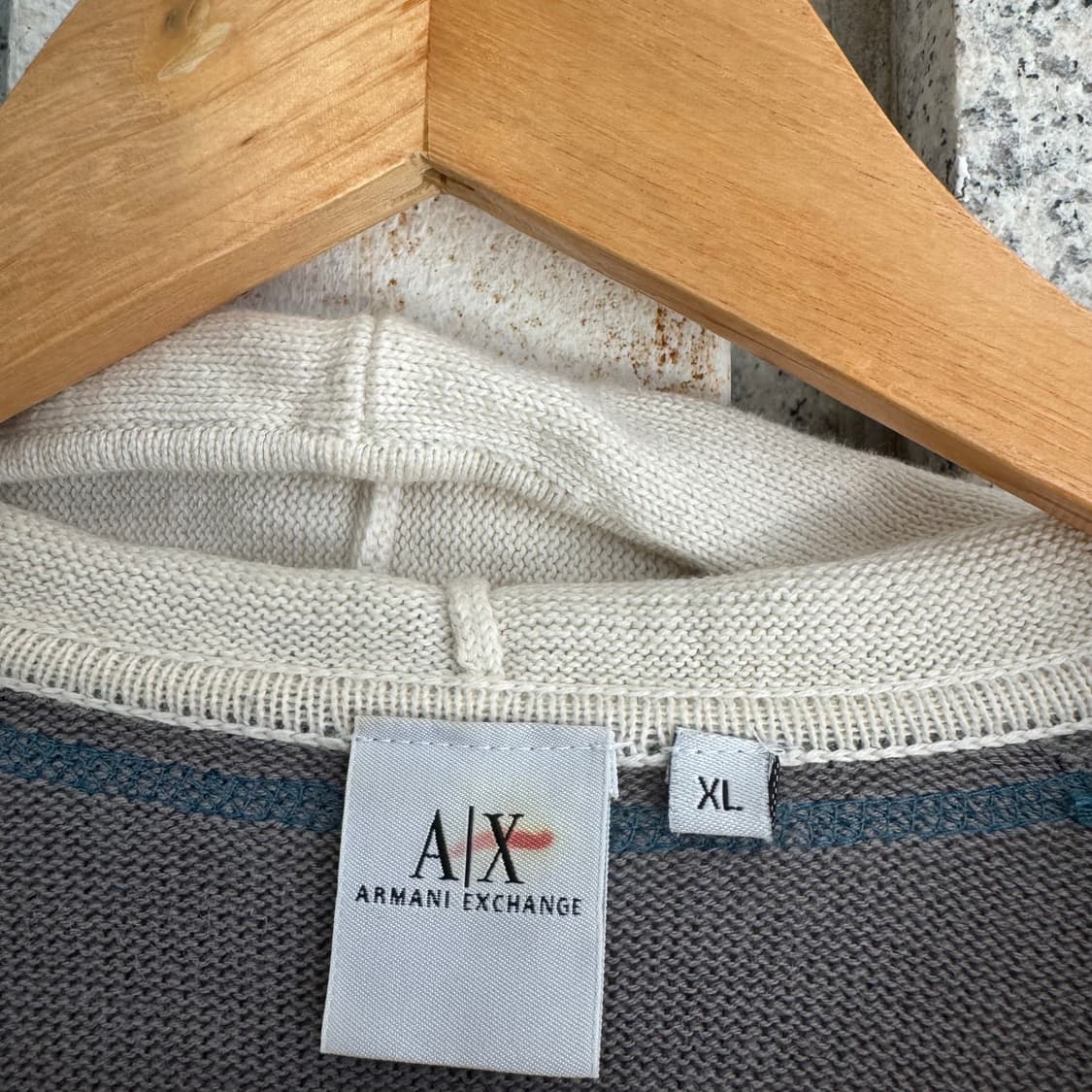 아르마니 익스체인지 스펠아웃 블럭 후디 니트 상품이미지9