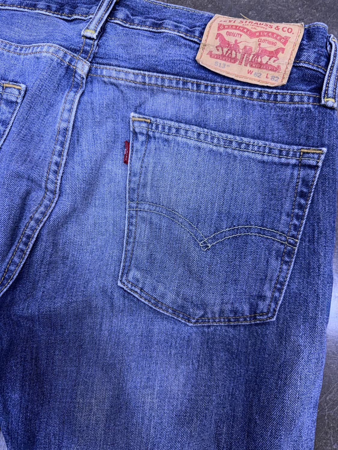 리바이스 513 슬림 스트레이트핏 빈티지 워싱 데님팬츠 32 상품이미지7