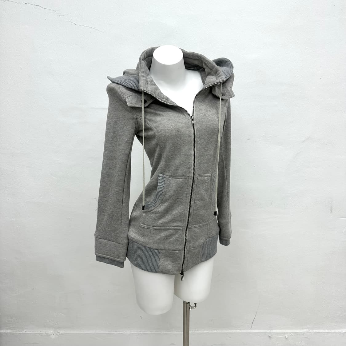 grey glitter hood jacket 상품이미지1