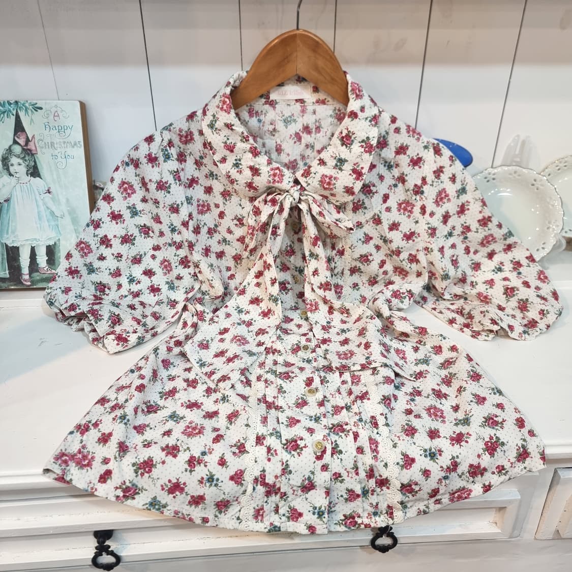 리즈리사 플라워 리본 블라우스 상품이미지1