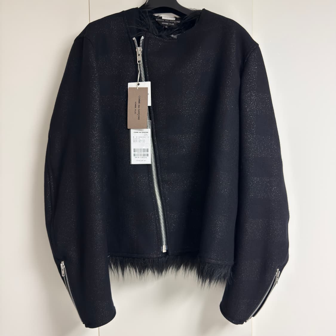 꼼데가르송 옴므 플러스 (최상위 라인) 체크 메탈릭 이펙트 자켓 상품이미지1